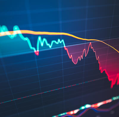 Chart of falling price