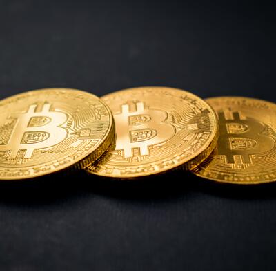 Stack of bitcoins
