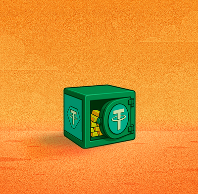 Tether safe with gold