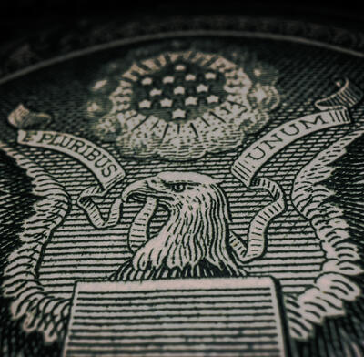 US government logo symbolized on the dollar