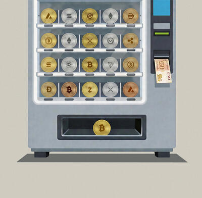 Crypto vending machine artistic image