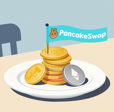 PancakeSwap logo and tokens