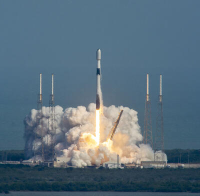 SpaceX rocket taking off